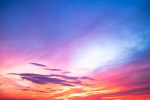 Beautiful , luxury soft gradient orange gold clouds and sunlight on the blue sky perfect for the background, take in everning,Twilight, Large size, high definition landscape photo