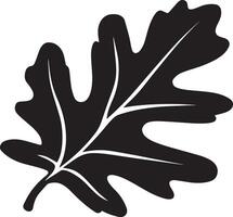 Oak leaf clean simple icon outline black vector