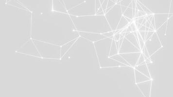 Digital Plexus connect line and dots moving, Futuristic technology neural networks, Artificial intelligence background. Digital network concept. white theme concept video