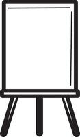 Signage board stand clean simple icon linear black vector