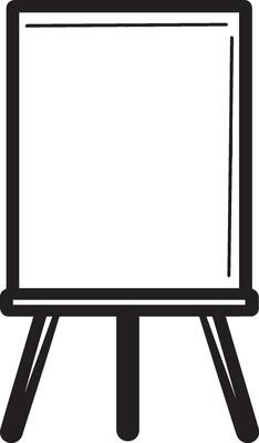 Signage board stand clean simple icon linear black