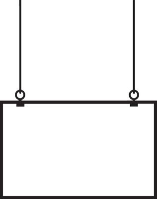 Hanging blank billboard clean simple icon linear black