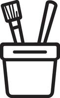 Paint Bucket clean simple icon linear black vector
