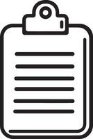 Clipboard clean simple icon outline black vector