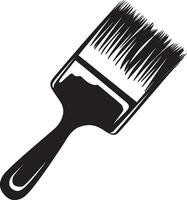 Paint brush clean simple icon linear black vector