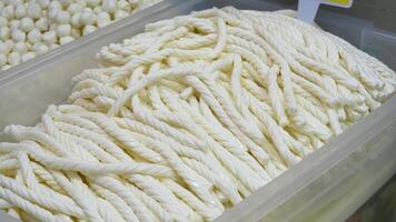 Delicious Fresh Cheese Strands in a Convenient Container A Unique Artisan Dairy Product video