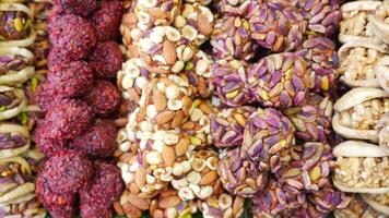 A Colorful Array of NutBased Snacks and Delicious Sweets for a Tasteful Experience video