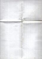 Interesting texture of old paper, soiled and damaged, as well as darkened by time and use, on a white background. Unique vintage texture of old paper which is approximately 60-70 years old. photo