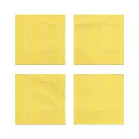 Yellow Blank Memo Sticky Notes Paper with shadow isolated on white background with clipping path. Simple Square Geometry form. photo