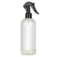 Transparent Spray Bottle with Black Label photo