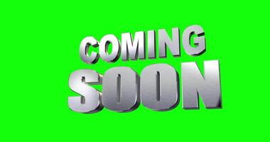 Coming Soon 3D Text Animation in Green Screen video