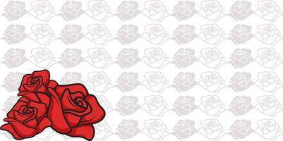 a red rose on a white background with a black border vector