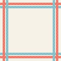 Pastel knitwear winter fashion pattern square frame on cream color background have blank space. vector