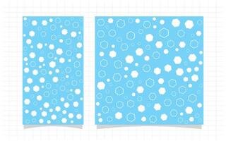 Two blue and white polka dot patterned paper vector