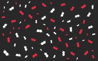 A black and white pattern with red and white dots vector