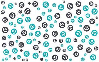 A pattern of circles with the letters e and o vector