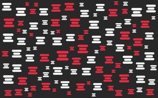 A black and white pattern with red and white dots vector