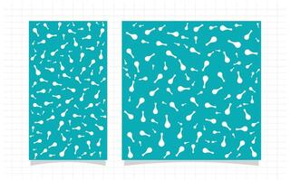 Two blue and white patterned paper with white dots vector