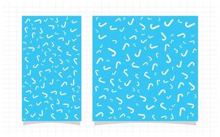 Two blue banners with white and blue patterns vector