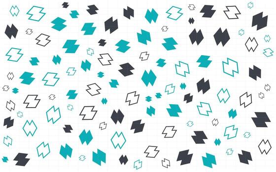 A pattern of black and white geometric shapes on a white background vector