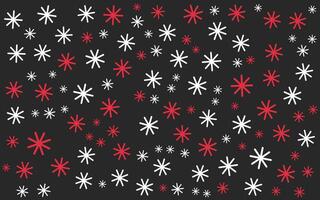 A black and white pattern with red stars vector