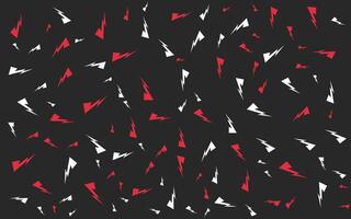 A black and red background with white and red triangles vector