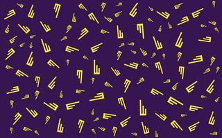 A purple background with yellow symbols on it vector