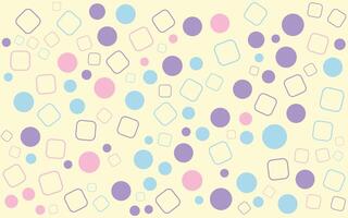 A pattern of pink and blue polka dots on a yellow background vector