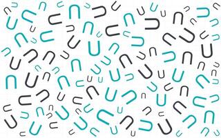 A pattern of blue and gray letters on a white background vector