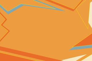An orange background with a blue and orange design vector