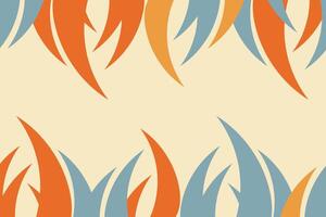 A background with orange, blue and white flames vector