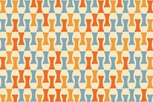 A pattern with orange and blue shapes vector