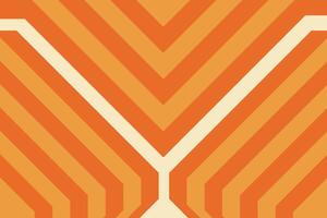 A poster with an orange and white chevron pattern vector