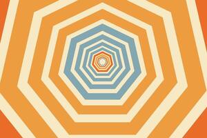 A colorful orange and blue background with a large orange and blue hexagon vector