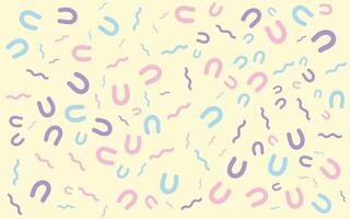 A colorful background with the letters u vector