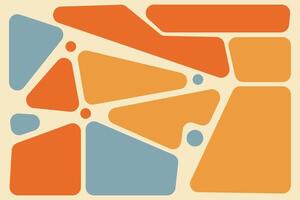 A colorful abstract design with orange, blue and orange shapes vector