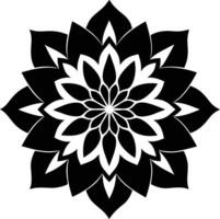Simple gradient black mandala design vector