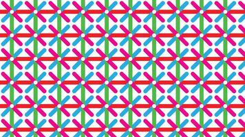 Floral seamless pattern red green strips and pink sky blue magian abstract vector