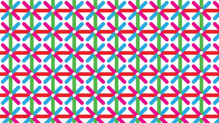 Floral seamless pattern red green strips and pink sky blue magian abstract