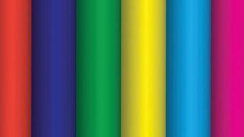 Red blue green yellow sky blue and pink color sheets fold 3d design background vector