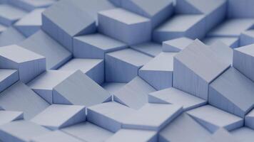 3d render motion design looped wave blue wooden cubes cylinders chaotic moving blocks digital objects cubic squares bricks rendering business animation abstract background backdrop wallpaper metaverse video
