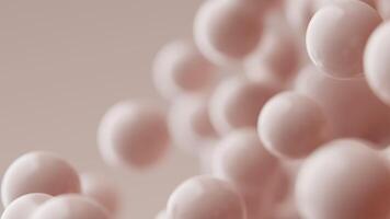 Abstract 3D render animation flowing flying light brown metaballs animated background motion backdrop moving spheres dynamic wallpaper meta balls molecules particles ad banner presentation template video