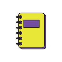 Spiral notebook icon, paper blank page symbol, note web flat vector