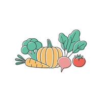 vegetables and fruits icon illustration vector