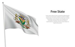 Isolated waving flag Free State vector