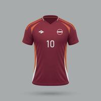 3d realistic soccer jersey Latvia vector