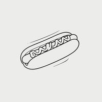 Hot Dog with Toppings vector