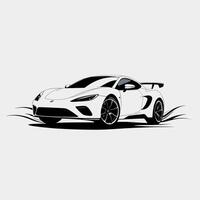 Sleek Sports Car in Motion vector