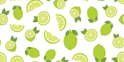 Lime fruit icon seamless pattern background in flat style. Organic fruits illustration on isolated background. Vitamin C food sign business concept. vector