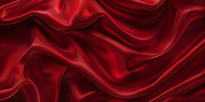 Red silk abstract background photo